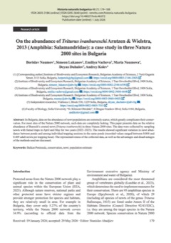 On the abundance of Triturus ivanbureschi Arntzen & Wielstra, 2013 (Amphibia: Salamandridae): a case study in three Natura 2000 sites in Bulgaria