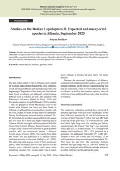 Studies on the Balkan Lepidoptera II. Expected and unexpected species in Albania, September 2025